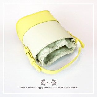 Drawstring Bag / Fashion & delicate handmade handbag / Cow Leather / Two tone color / RB10721