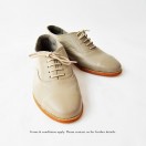 Grey Oxford Shoes / Lacing Style / Leather Flat Women's Casual Shoes / RS3071A