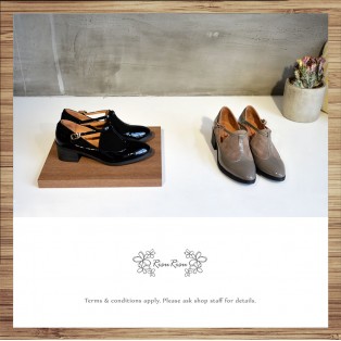 T-strap styles / Banded bandage basket empty structure minimalist leather shoes / RS3085A