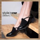 T-strap styles / Banded bandage basket empty structure minimalist leather shoes / RS3085A