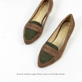 Beauty Simple Loafers / Frosted Dark Beige with Khaki / RS3525B