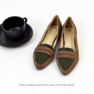 Beauty Simple Loafers / Frosted Dark Beige with Khaki / RS3525B