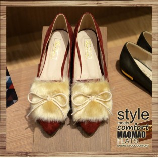 Mao Mao Flats | Crimson with White fur | RS3526C