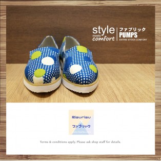 Point line women's shoes / Handmade custom / Japanese fabric / RS3982A