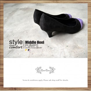 Covered Painted Color /  Low-Heeled Elastic Heel / Handmade / RS3985B