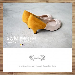 Covered Painted Color /  Low-Heeled Elastic Heel / Handmade / RS3985A