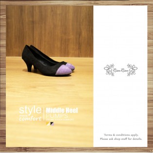 Covered Painted Color /  Low-Heeled Elastic Heel / Handmade / RS3985B