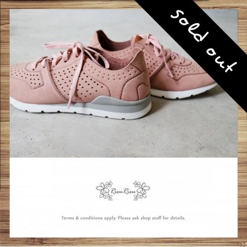 Sneakers / Leather / Retro handmade leather / Pink color / RS4000C