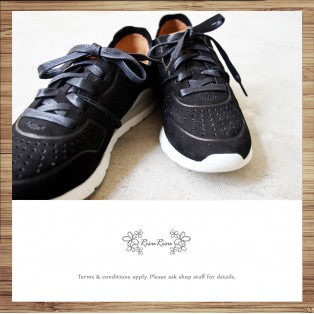 Sneakers / Leather / Retro handmade leather / Black color / RS4000B