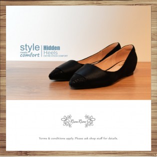 Cladding / decorative / minimalist leather shoes / Black / RS5027A