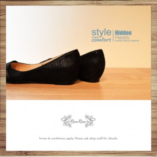 Cladding / decorative / minimalist leather shoes / Black / RS5027A