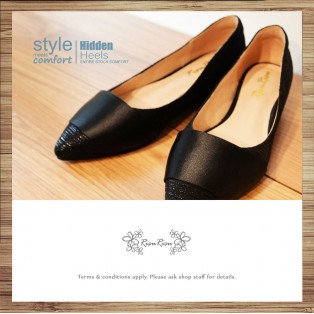 Cladding / decorative / minimalist leather shoes / Black / RS5027A