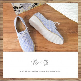 Risurisu / Blueberry Purple / Plain Toe Blucher / Handmade / Japanese Fabric / RS5066A