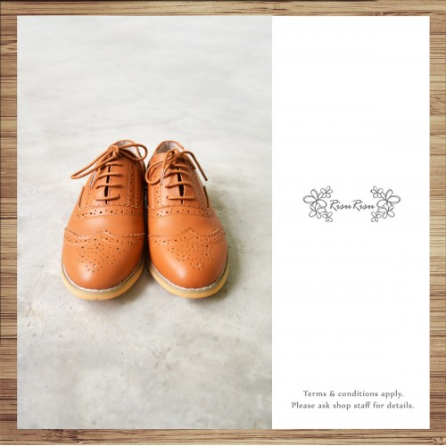 Bally Olive Carved Oxford Shoes / Elegant and Beautiful / Classic / Toffee / RS5533A