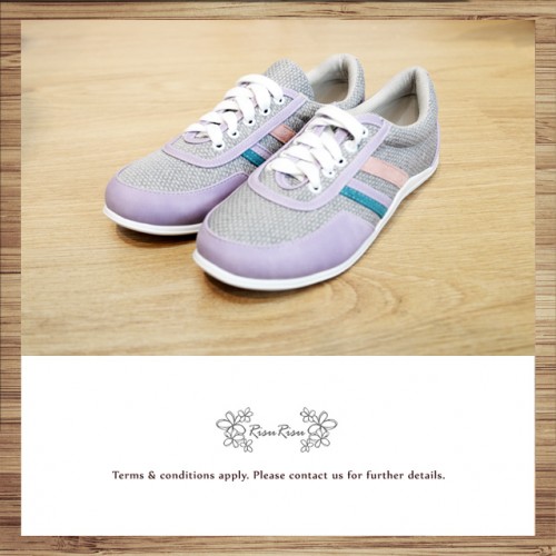 Purple with grey / Sneaker collection / Lace up trainers / Insole With Soft Cushions  / Sports Shoes / RS5805A
