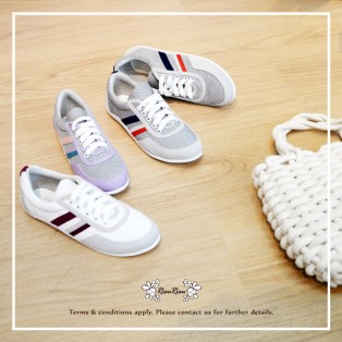 Purple with grey / Sneaker collection / Lace up trainers / Insole With Soft Cushions  / Sports Shoes / RS5805A