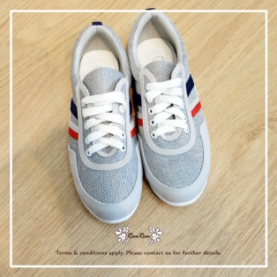 Grey with red blue / Sneaker collection / Lace up trainers / Insole With Soft Cushions  / Sports Shoes / RS5807A