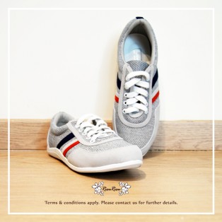 Grey with red blue / Sneaker collection / Lace up trainers / Insole With Soft Cushions  / Sports Shoes / RS5807A