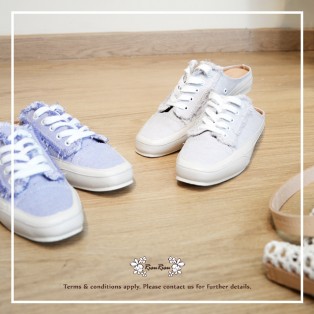 Mule canvas shoes / Light pgrey  / Lace up / Insole With Soft Cushions  / With scatter ends / RS5920A