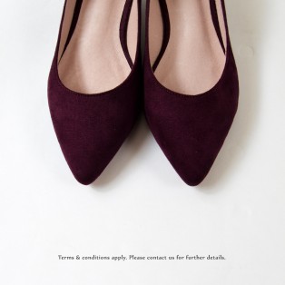 Purple Low heels / Handmade /  Pointed Shoes  / RS6025B
