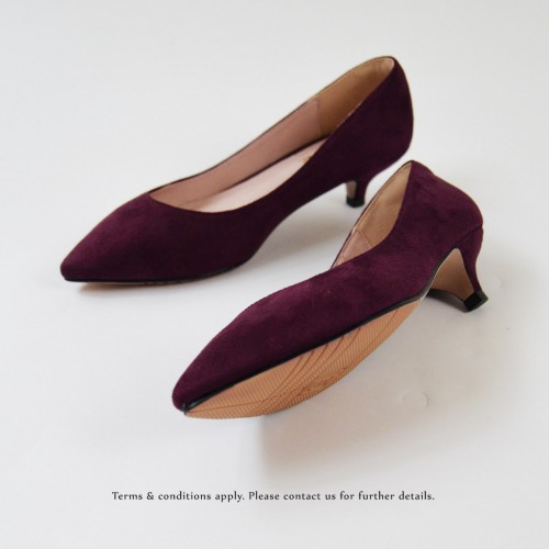 Purple Low heels / Handmade /  Pointed Shoes  / RS6025B