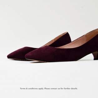 Purple Low heels / Handmade /  Pointed Shoes  / RS6025B