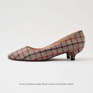 Checkered Pattern Low heels / Handmade / ファブリック Fabric / RS6025A