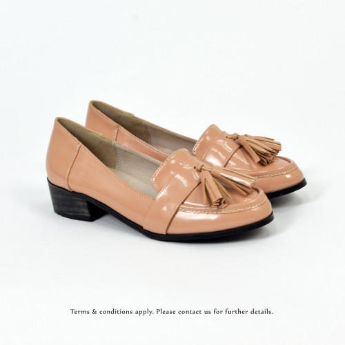 ★ NEW ★  Risurisu | Enamel upper | Handmade | Block Heels | Pale Pink | RS6302C