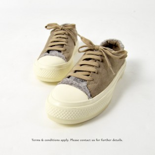 Wool Sneaker collection | Lace-up casual shoes | Insole With Soft Cushions | Grey | RS6827A