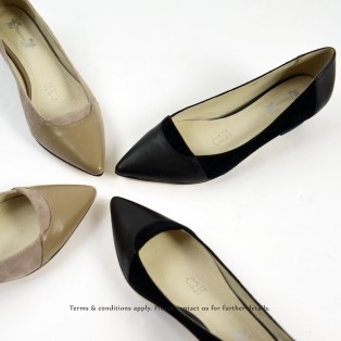 Classic Square Heel Shoes | Grey | Thick Heel | Retro | Leather Shoes | RS6833B