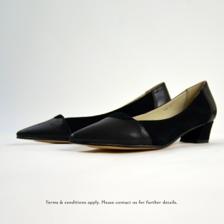 Classic Square Heel Shoes | Black | Thick Heel | Retro | Leather Shoes | RS6833A