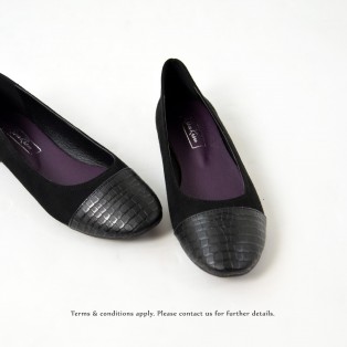 Two-Tone | Round Toe | Ballerina | Emmalyn | Black | RS6886A