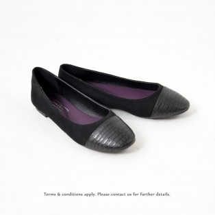 Two-Tone | Round Toe | Ballerina | Emmalyn | Black | RS6886A