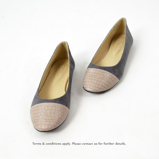 Two-Tone | Round Toe | Ballerina | Emmalyn | Grey | RS6886B