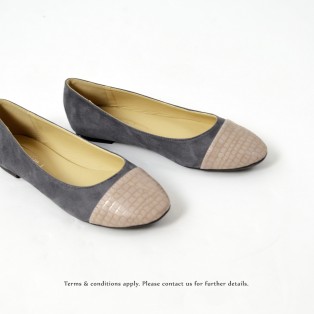 Two-Tone | Round Toe | Ballerina | Emmalyn | Grey | RS6886B