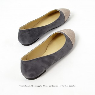 Two-Tone | Round Toe | Ballerina | Emmalyn | Grey | RS6886B