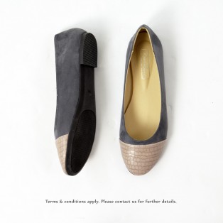 Two-Tone | Round Toe | Ballerina | Emmalyn | Grey | RS6886B