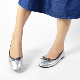 Mono Color | Ballarinas | Flats | Easy Match | Sliver | RS6889B