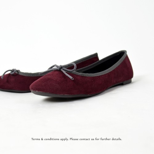 Mono Color | Ballerinas | Flats | Easy Match | Burgundy | RS6889A