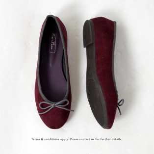 Mono Color | Ballerinas | Flats | Easy Match | Burgundy | RS6889A