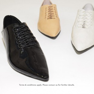 Structure Minimalist Leather Shoes | Vinyl | Beige | RS6920C