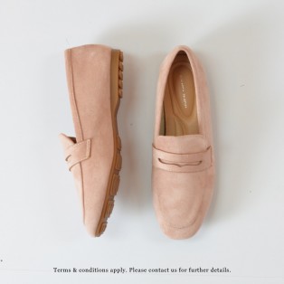 Nubuck Loafers |  Elegant Classic | Easy to Wear | Handmade Shoes | Pink | RS7350A