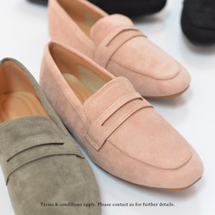 Nubuck Loafers |  Elegant Classic | Easy to Wear | Handmade Shoes | Pink | RS7350A