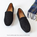 Nubuck Loafers |  Elegant Classic | Easy to Wear | Handmade Shoes | Black | RS7350C