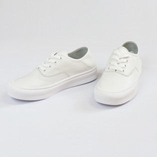 Lace-up Casual Sneaker | Breatheable | leather Cushion Insole | White | RS7530A