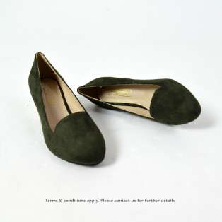 ESSENTIAL LOW HEELS | Dark.Green | Handmade | RS8850A