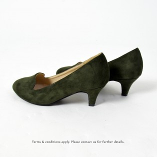 ESSENTIAL LOW HEELS | Dark.Green | Handmade | RS8850A