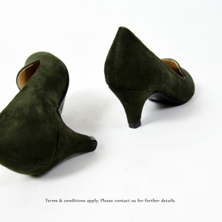 ESSENTIAL LOW HEELS | Dark.Green | Handmade | RS8850A